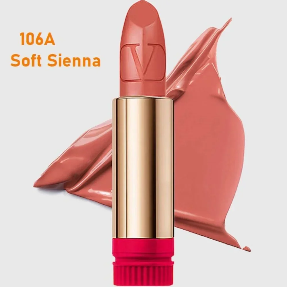 $14 Discount ❤️VALENTINO  #106A SOFT SIENNA Rosso Refillable Lipstick ✨ NIB